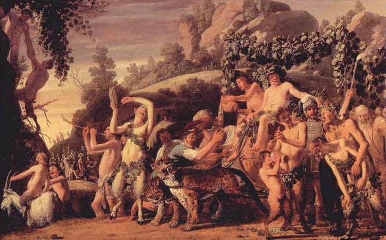 MOEYAERT, Claes Cornelisz. Triumph of Bacchus ga Norge oil painting art